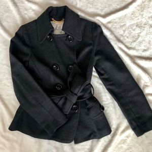 Milky Peacoat- Charcoal Grey